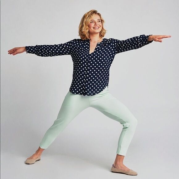 NWT Betabrand Large Petite Journey Skinny-Leg Journey Pants, Color Mojito - Picture 8 of 13